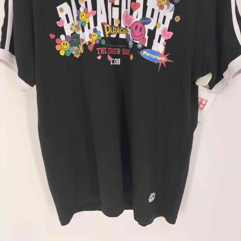 パラグラフ PARAGRAPH フラワー フェイスモチーフ グラフィック ロゴプリント クルーネックTシャツ メンズ 1