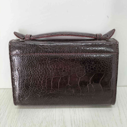 GENUINE OSTRICH オーストリッチ 本革 ハンドバッグ レディース