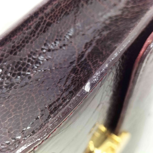 GENUINE OSTRICH オーストリッチ 本革 ハンドバッグ レディース