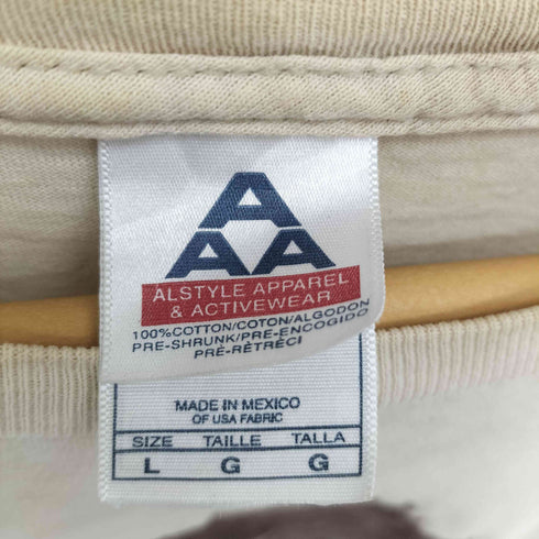 アルスタイルアパレルアクティブウェアー ALSTYLE APPAREL & ACTIVEWEAR 00S バンドアーティスト フェイスプリント タイダイ クルーネックTシャツ メンズ import:L