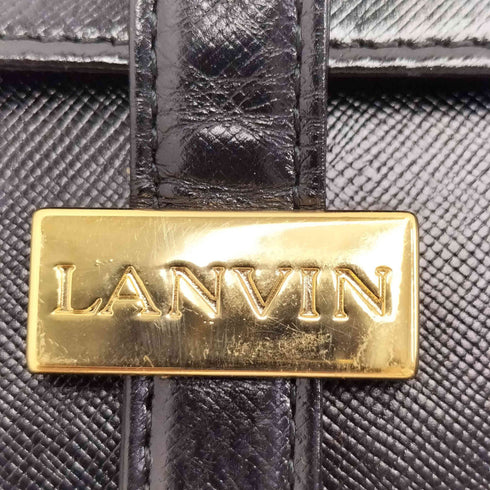 ランバン LANVIN ロゴ刻印 レザー トートバッグ レディース