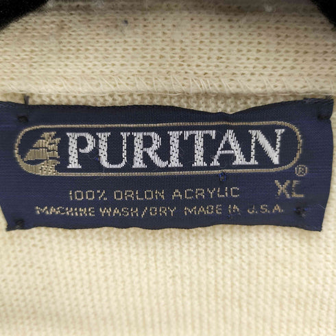 ピューリタン PURITAN USA製 Vネック アクリル100% カーディガン メンズ import:XL