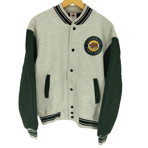 フルーツオブザルーム FRUIT OF THE LOOM USA製 CALIFORNIA STATE PARKS ワッペン リブライン スタジャン メンズ import:L
