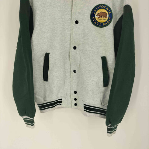 フルーツオブザルーム FRUIT OF THE LOOM USA製 CALIFORNIA STATE PARKS ワッペン リブライン スタジャン メンズ import:L