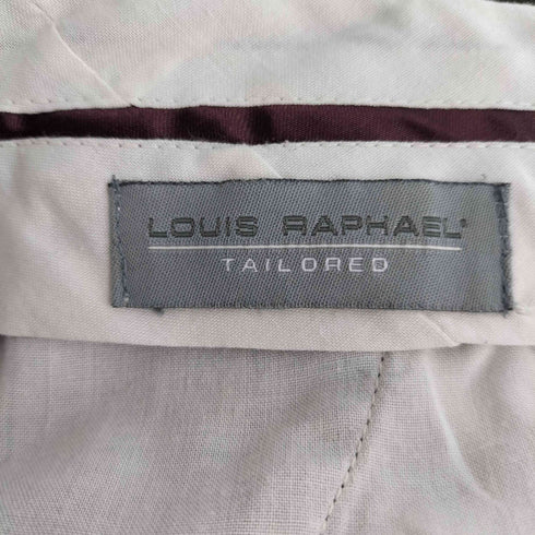 ルイスラファエル LOUIS RAPHAEL TAILORED チェック柄 裾ダブル 2タック スラックス メンズ