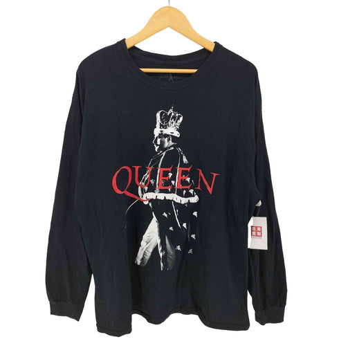 バンド グラフィック プリント L/S クルーネック Tシャツ メンズ import:XL