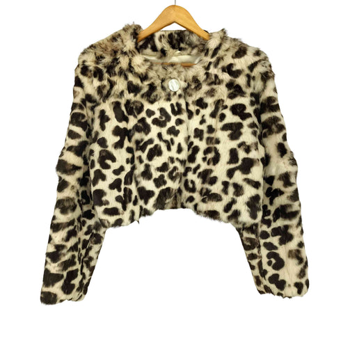 AFFUN rabbit fur ラビットファー レオパード ジャケット レディース