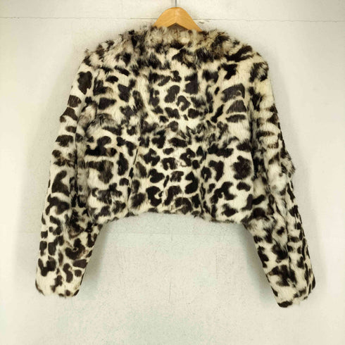 AFFUN rabbit fur ラビットファー レオパード ジャケット レディース