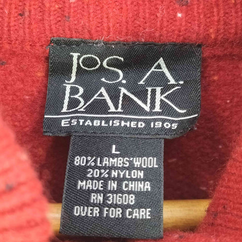 ジョスエーバンク Jos A Bank ウール ネップ ハーフジップニット メンズ JPN:L