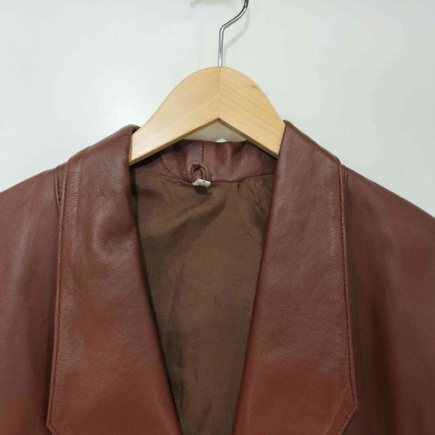 vintage モロッコ製 切替 ダブル レザージャケット レディース import:M