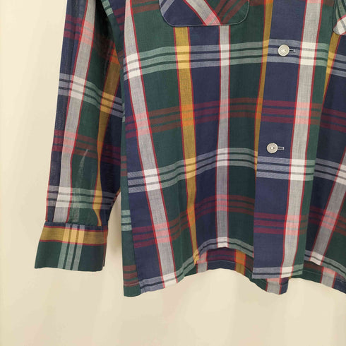 キャンパス CAMPUS 60s usa製 ボックス 開襟 チェック柄 シャツ メンズ