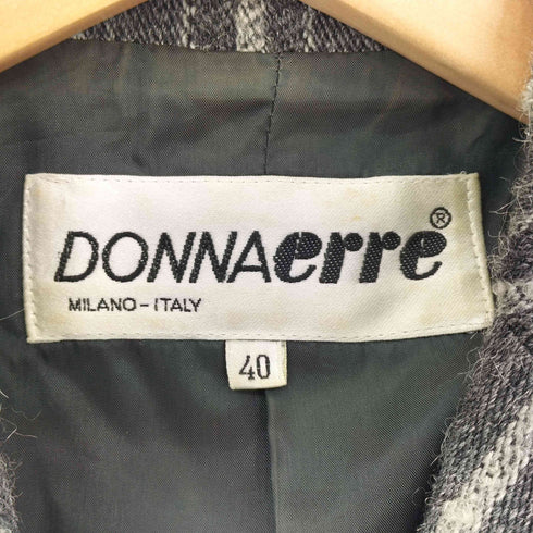 DONNAERRE ストライプ柄 4B スリム テーラードジャケット レディース 40