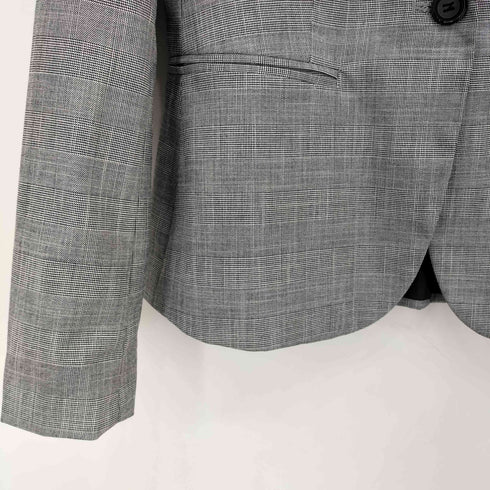ザラ ZARA グレンチェック テーラードジャケット レディース 34