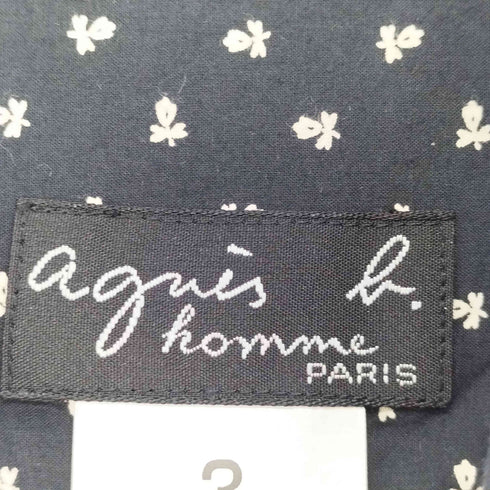 アニエスベーオム Agnes b.homme 90s OLD 日本製 旧タグ コットン 花柄 カジュアルシャツ メンズ JPN:3
