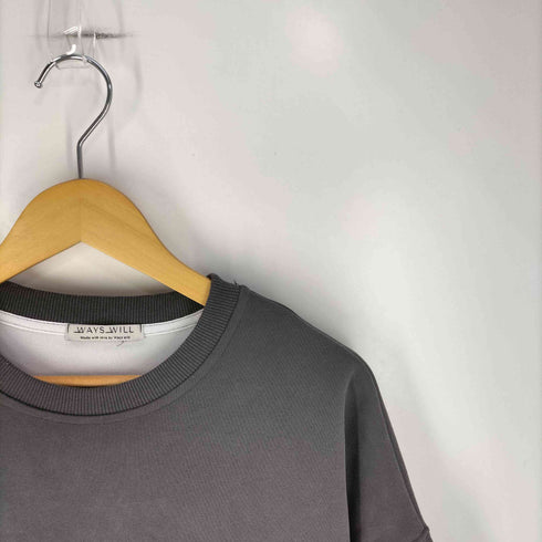 WAYS will バックプリントクルーネックスウェット レディース FREE