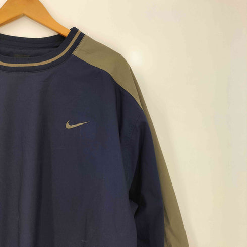 ナイキゴルフ NIKE GOLF 90s~00s スウッシュ刺繍 サイドライン ピステ プルオーバー メンズ import:L