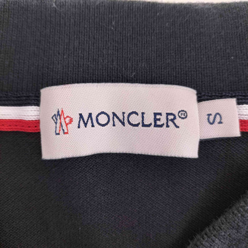 モンクレール MONCLER コットン 袖ワッペン刺繍 鹿の子 半袖ポロシャツ メンズ import:S