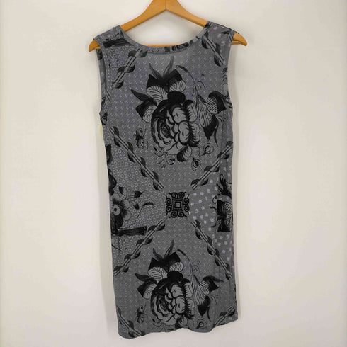 ハートイッセイミヤケ Haat ISSEY MIYAKE 花柄 総柄 リヨセル ノースリーブ ワンピース レディース JPN:2