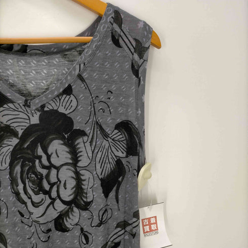 ハートイッセイミヤケ Haat ISSEY MIYAKE 花柄 総柄 リヨセル ノースリーブ ワンピース レディース JPN:2