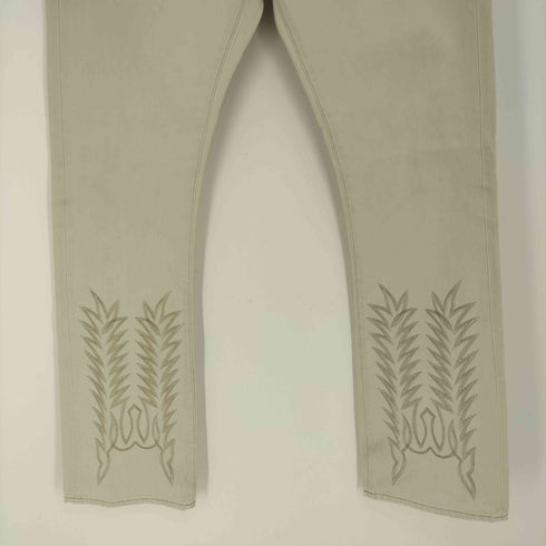ラルフローレン RALPH LAUREN 80~90S USA製 ボタンフライ 刺繍 ウエスタン ブーツカット フレアパンツ メンズ 30×30