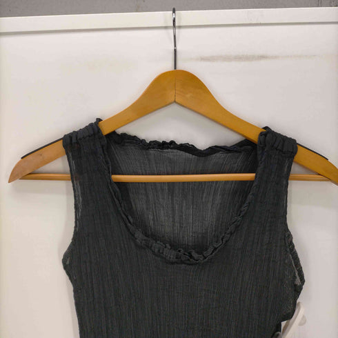 ミーイッセイミヤケ me ISSEY MIYAKE プリーツ ノースリーブ ティアード ワンピース レディース