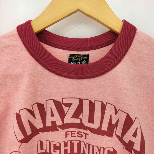 リアルマッコイズ REAL McCoyS INAZUMAフロントプリント リンガー 半袖Tシャツ カットソー レディース 42