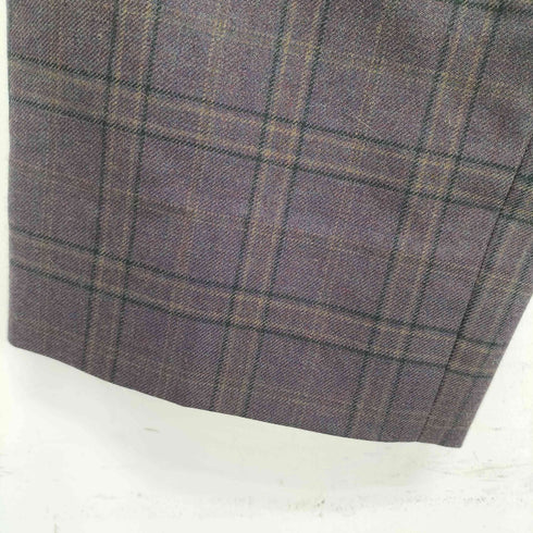 ザスコッチハウス The Scotch House ウール 2タック タータンチェック ワイドスラックス メンズ