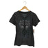 Hard Rock ビジューデザイン Vネック 半袖Tシャツ カットソー レディース XL
