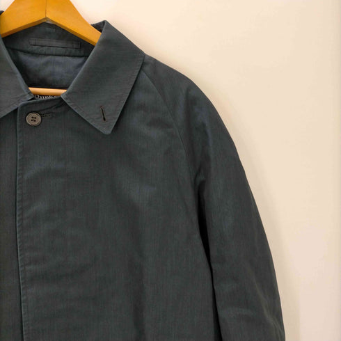 バーバリーズ BURBERRYS 70-80S OLD STYLED AND DESIGNED IN LONDON ENGLAND 英国製 玉虫ブルー バルマカーン ステンカラー ロング コート メンズ