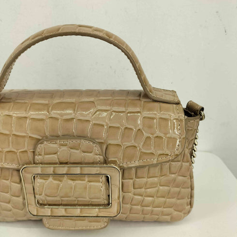 ザラ ZARA クロコ型押し チェーンショルダーバッグ レディース