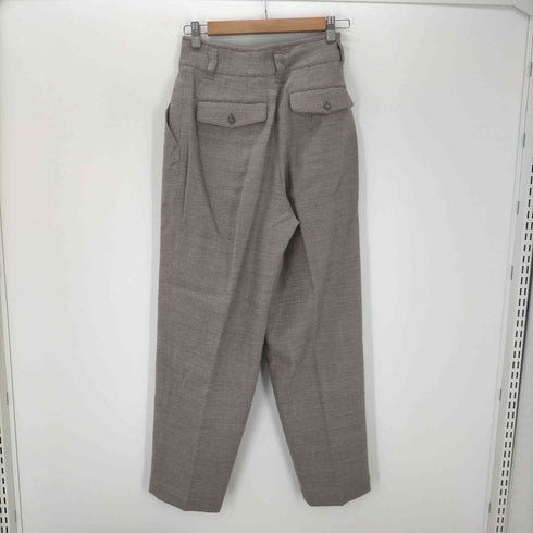 プランテーション Plantation 90S 93AW 変形 ラップ 巻き 1タック ウール テーパード パンツ レディース JPN:M