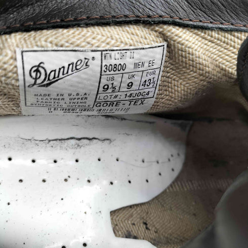 ダナー Danner MOUNTAIN LIGHT 2 GORE TEX マウンテン ライト USA製 オール レザー トレッキング ブーツ ゴアテックス vibram ソール メンズ US:9.5 27.5cm