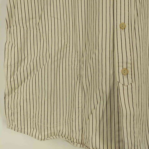 OLD WORK KARAKU ノーカラー ストライプ 半袖 シャツ メンズ JPN:XXL