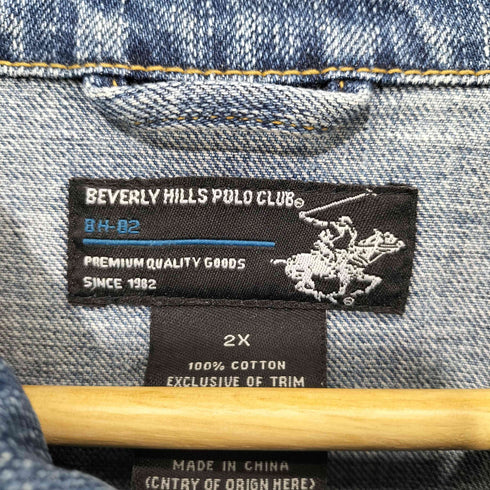 ビバリーヒルズポロクラブ BEVERLY HILLS POLO CLUB ボックスフィット デニム トラッカージャケット メンズ 2X