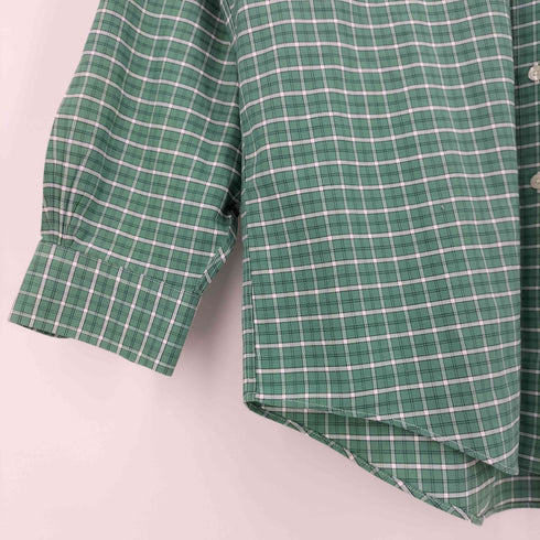 ブルックスブラザーズ BROOKS BROTHERS THE ORIGINAL POLO SHIRT ワンポイント刺繍 チェック L/S ポロカラー シャツ メンズ import:L