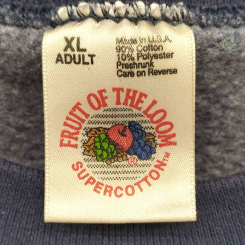 フルーツオブザルーム FRUIT OF THE LOOM 90S USA製 無地 プルオーバー ブランク スウェット メンズ import:XL