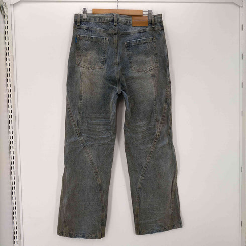 opfor . 汚れ加工 立体裁断 ツイスト バギー デニム パンツ メンズ XL
