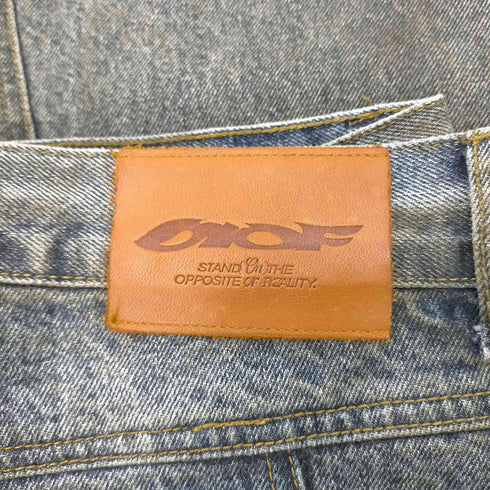 opfor . 汚れ加工 立体裁断 ツイスト バギー デニム パンツ メンズ XL