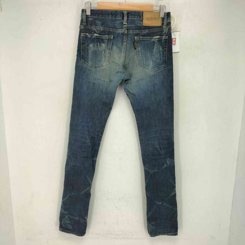 ヒステリックス HYSTERICS USED加工 スタッズ ラインストーン付き スキニー デニムパンツ レディース JPN:XS