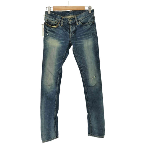 ヒステリックグラマー HYSTERIC GLAMOUR スタッズ付き スキニーデニムパンツ USED加工 レディース JPN:XS