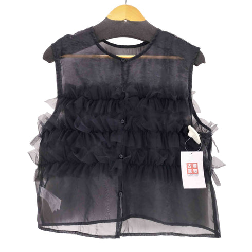 terrace ブラウス シャツ チュールフリルオーガンジートップス レディース JPN:M