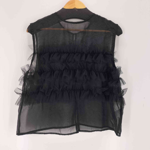 terrace ブラウス シャツ チュールフリルオーガンジートップス レディース JPN:M