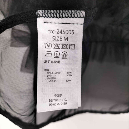 terrace ブラウス シャツ チュールフリルオーガンジートップス レディース JPN:M