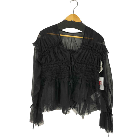 メゾンスペシャル MAISON SPECIAL 2way Ruffle Gathers Tulle Tops レディース FREE