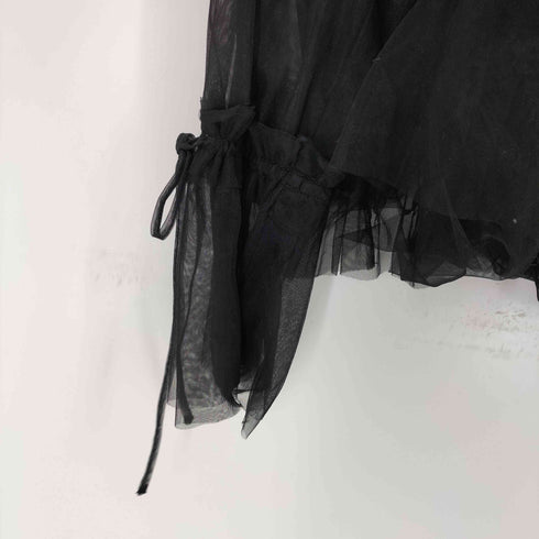 メゾンスペシャル MAISON SPECIAL 2way Ruffle Gathers Tulle Tops レディース FREE