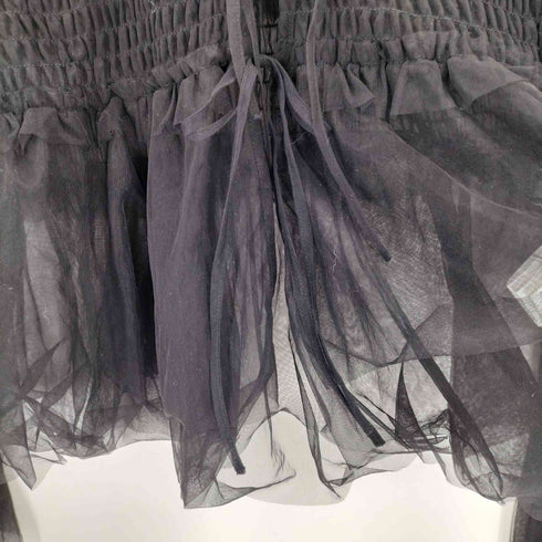 メゾンスペシャル MAISON SPECIAL 2way Ruffle Gathers Tulle Tops レディース FREE