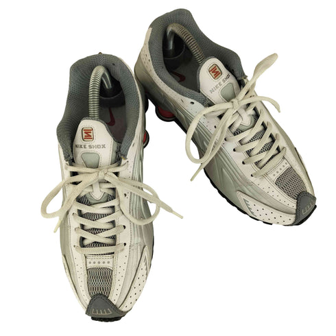ナイキ NIKE Shox R4 OG Metallic Silver Comet Red メンズ JPN:24.5
