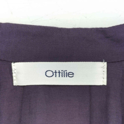 ottilie レーヨン 鎖編みベルト付き レース ロングジレ レディース