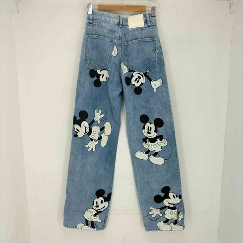 ベルシュカ BERSHKA キャラクタープリント ストレートデニム レディース EUR:36