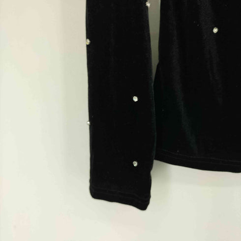 ストーンデザイン ベロア L/S トップス レディース